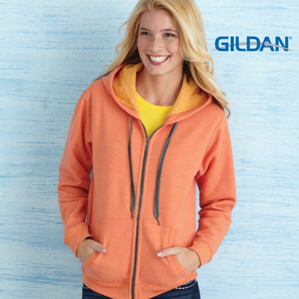 Heavy Blend Vintage Classic Missy Fit Full Zip Hooded Sweatshirt Thumbnail